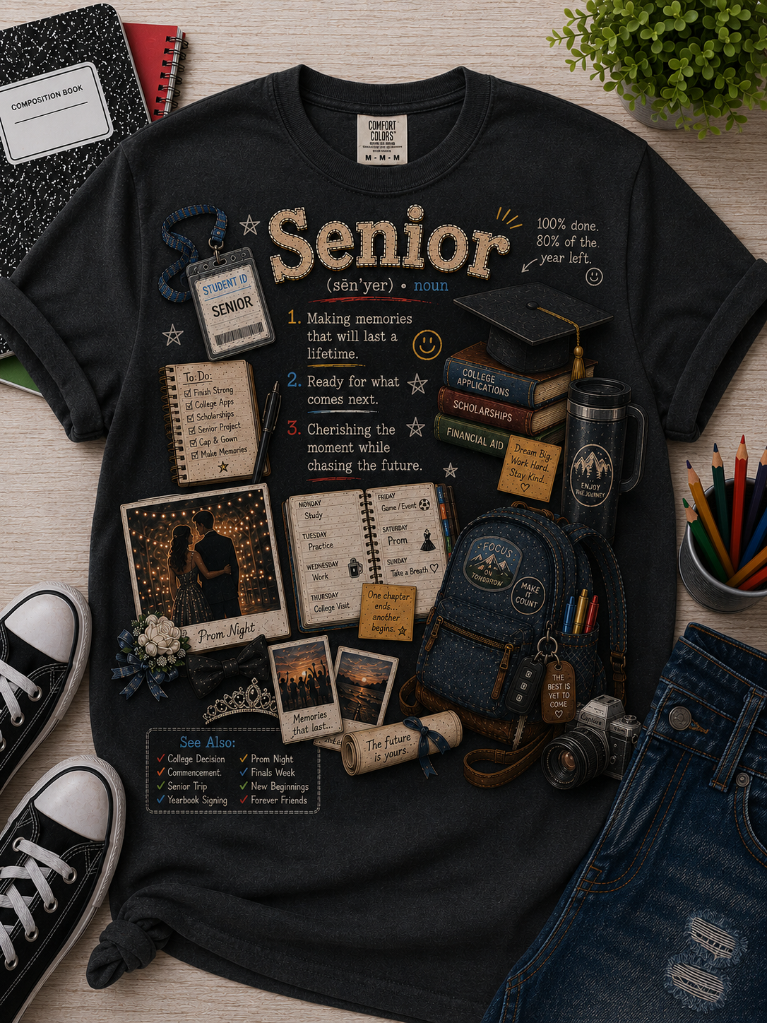Boondocks School Days Senior T-shirt