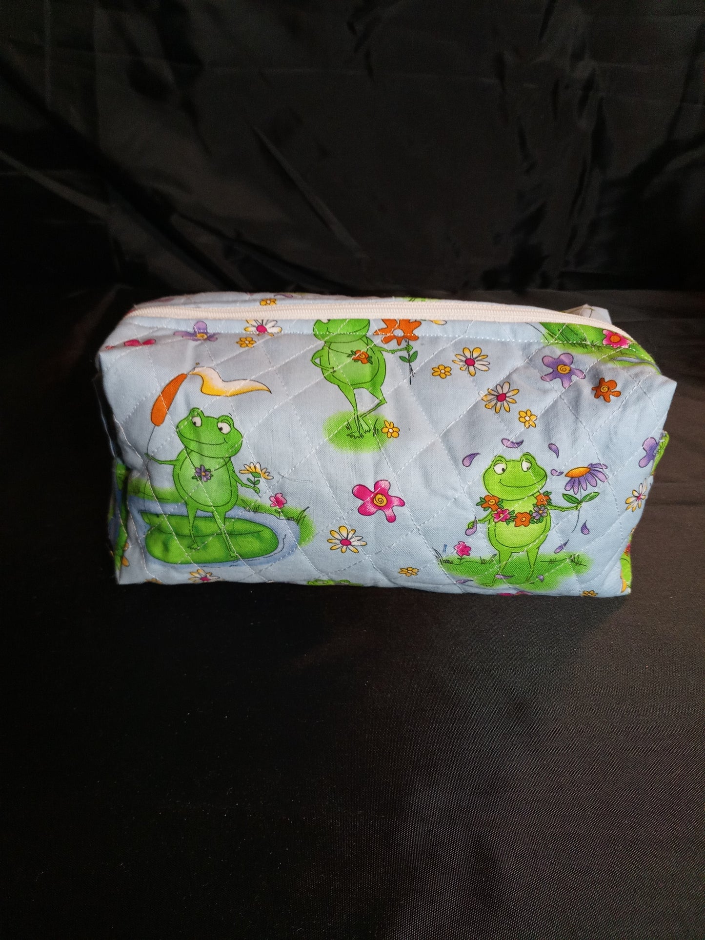 "Frogs" Multi-purpose Bag- Vintage Fabric- Handmade- One-of-a-Kind