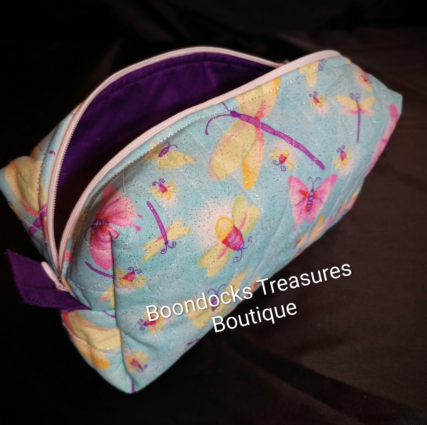 Handmade "Butterflies, Dragonflies & Fireflies" Multi-purpose Bag- Vintage Fabric- One-of-a-Kind