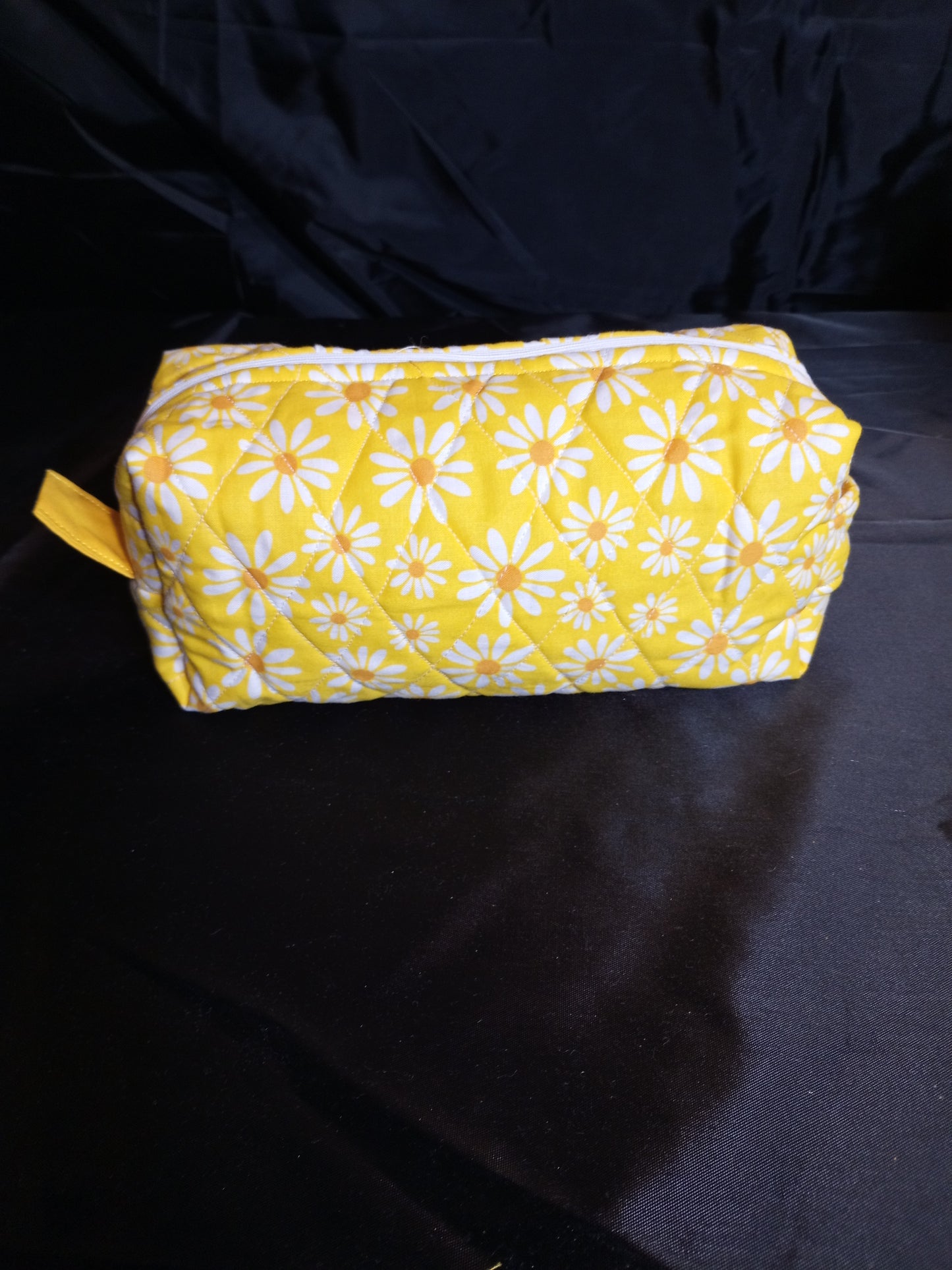 Handmade Quilted Multi-purpose Bag – "White Daisies on Yellow" Background