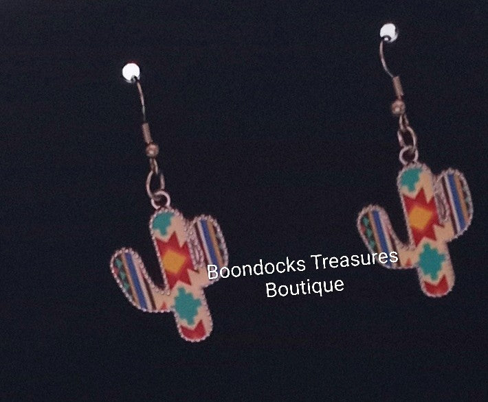 "Southwest Cactus" Handmade Earrings