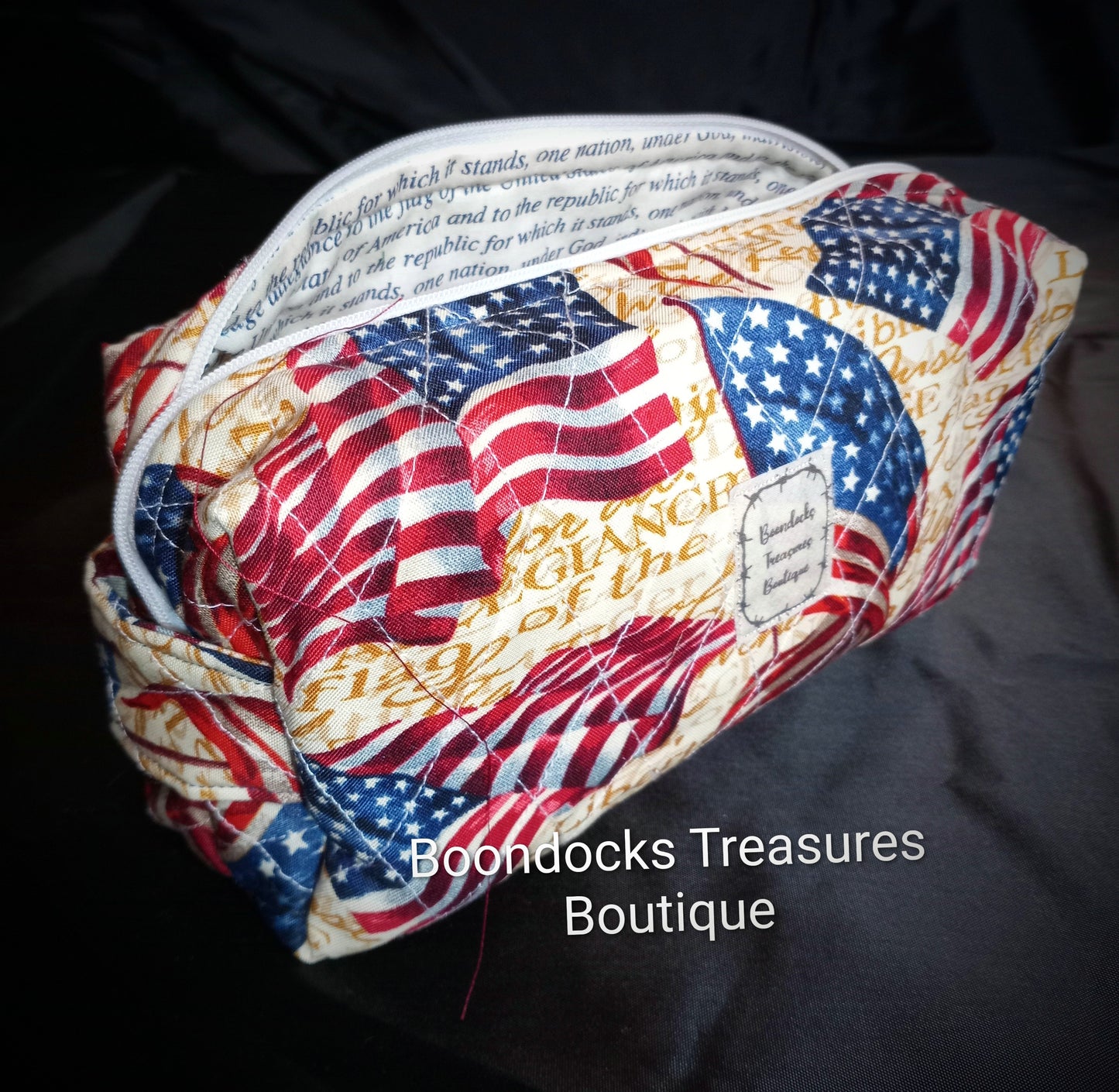 "American Pride" Quilted Multi-purpose Bag — One of a Kind- Vintage Fabric