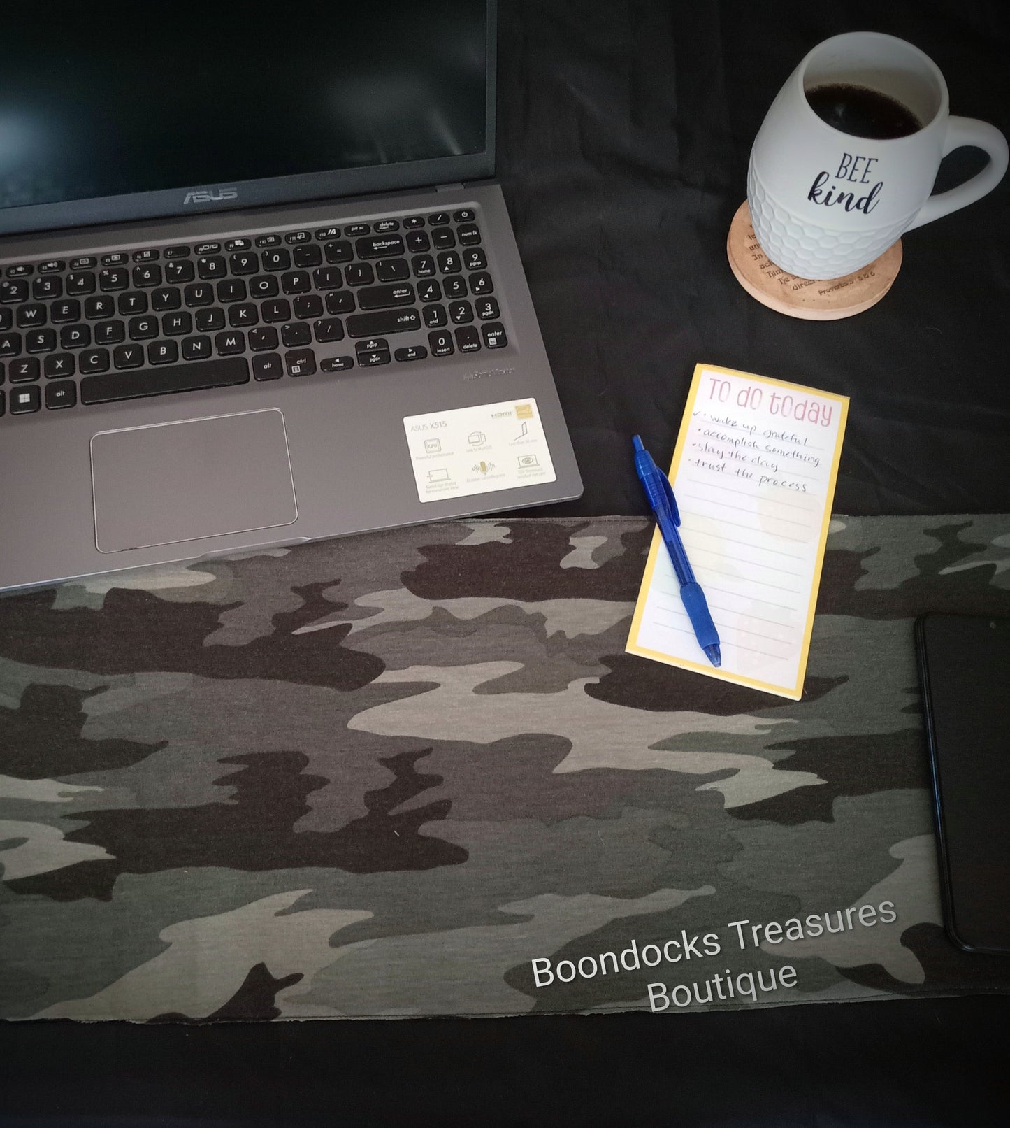Camouflage print Desk Mat -Handmade