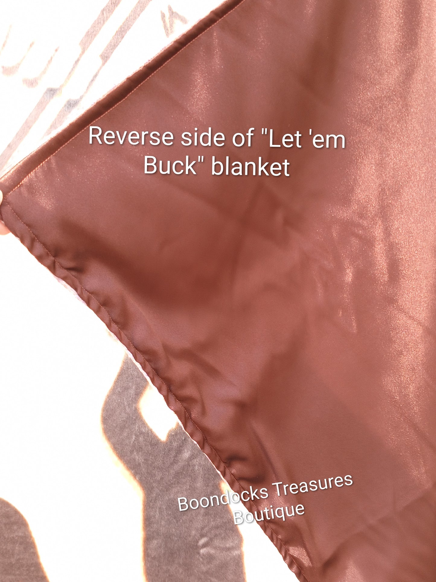 "Let 'em Buck" Handmade Minky and Satin Blanket