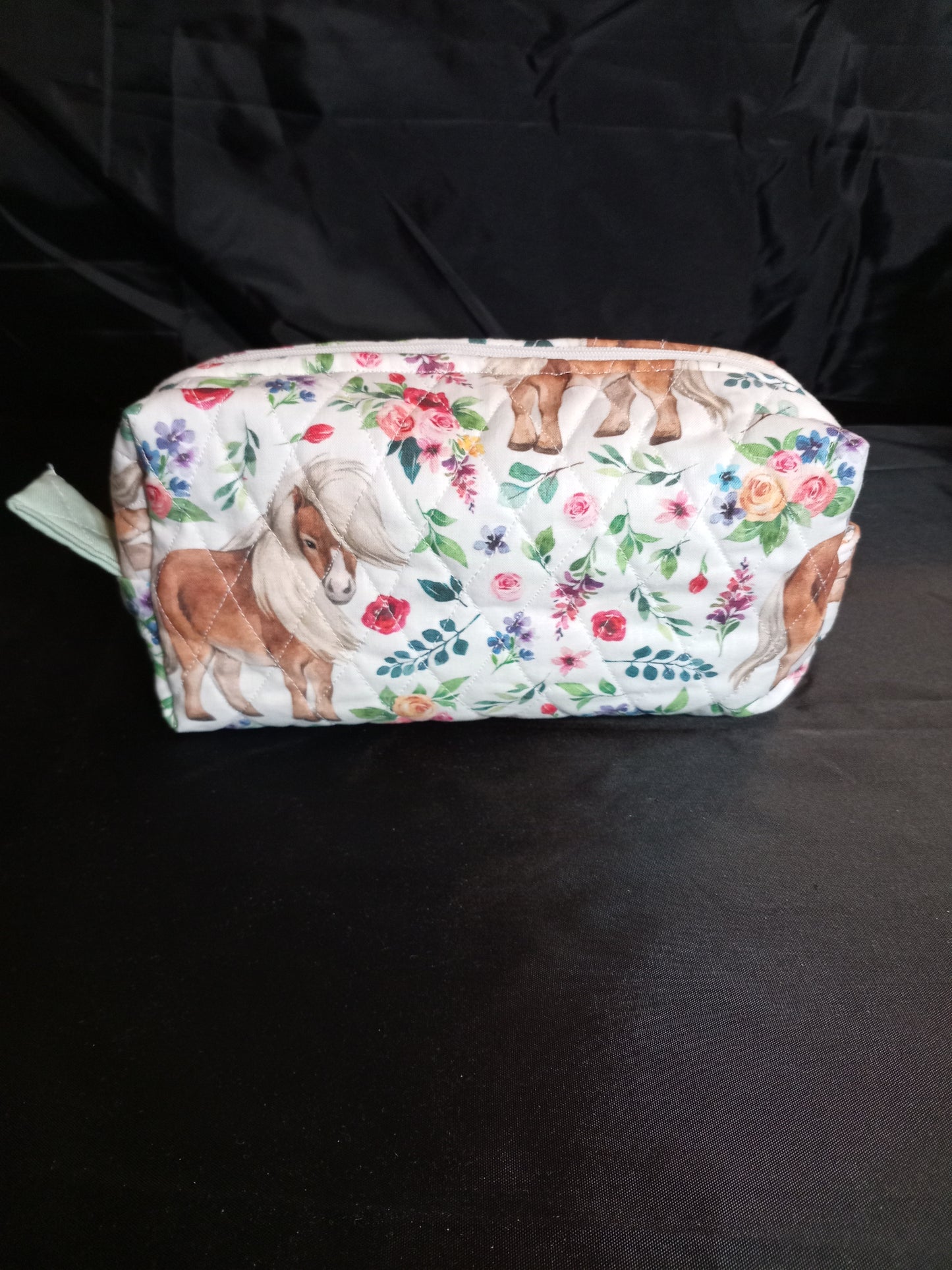 "Shetland Pony + Colorful Flowers" Handmade Multi-purpose Bag