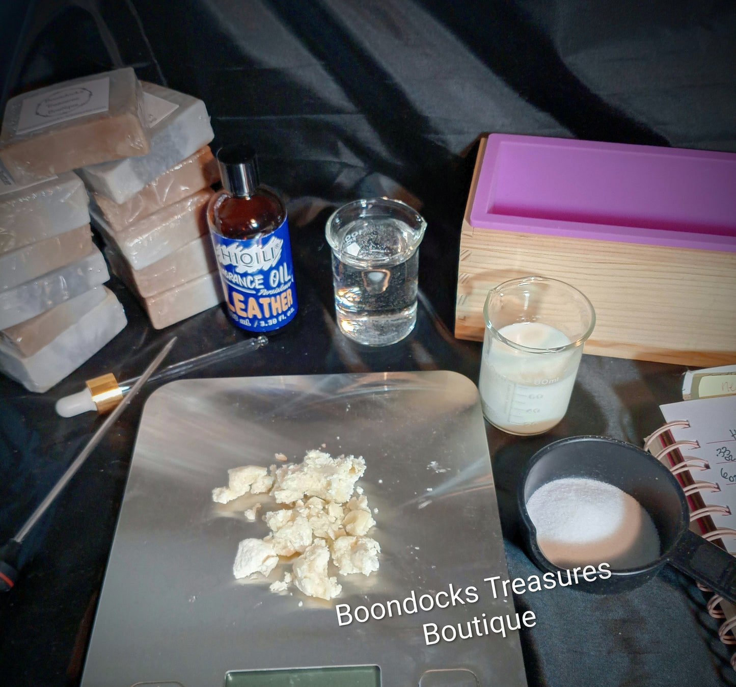 Leather Scented Shea Butter Handcrafted Soap