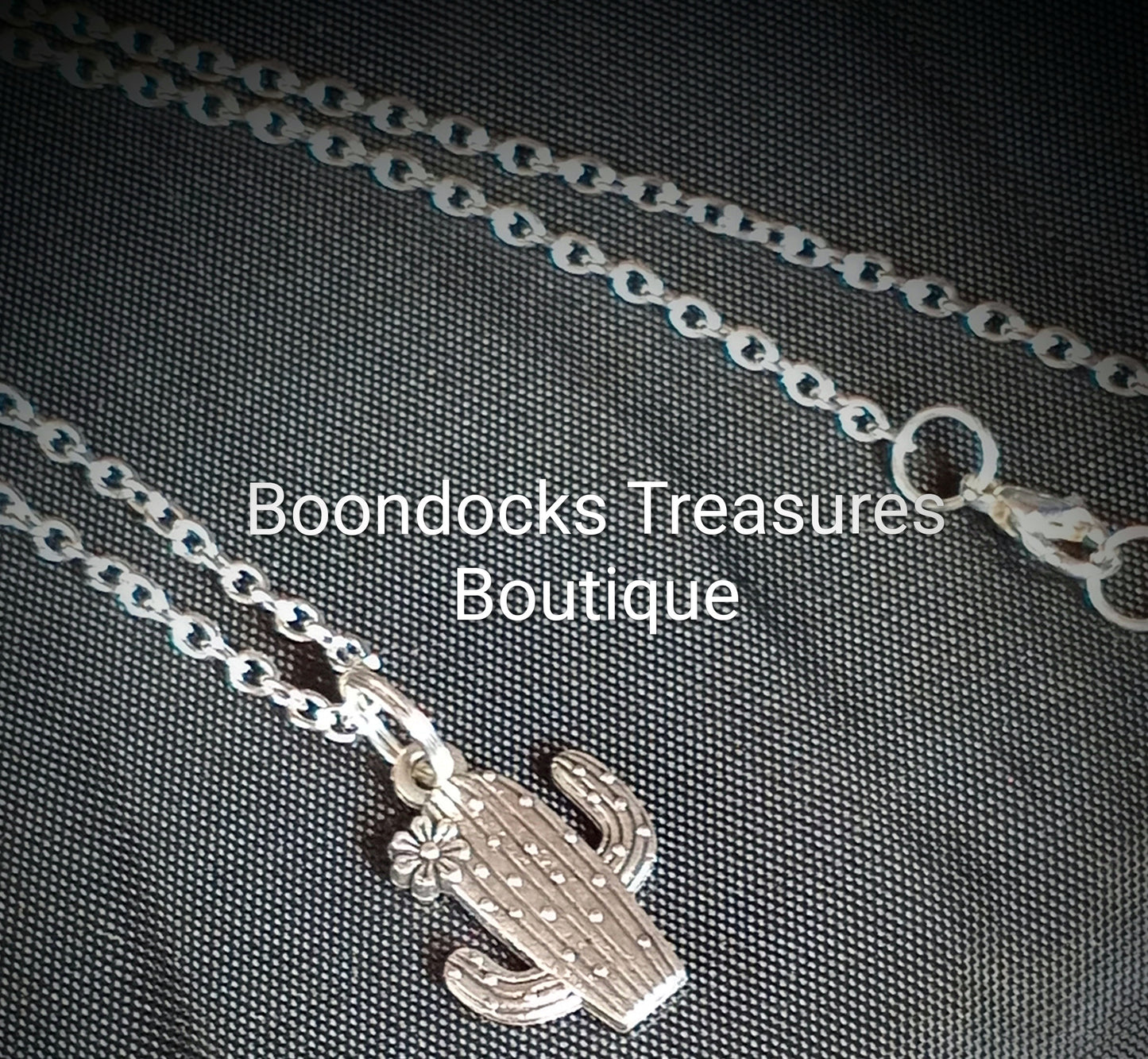 Saguaro Cactus Necklace- Silver- Handmade