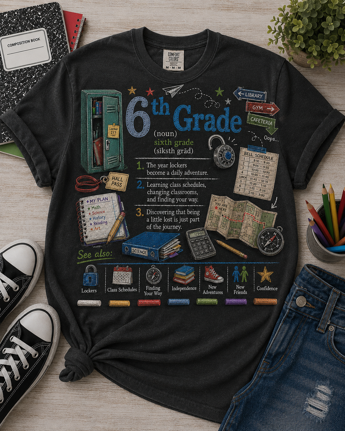 Boondocks School Days Sixth Grade T-shirt