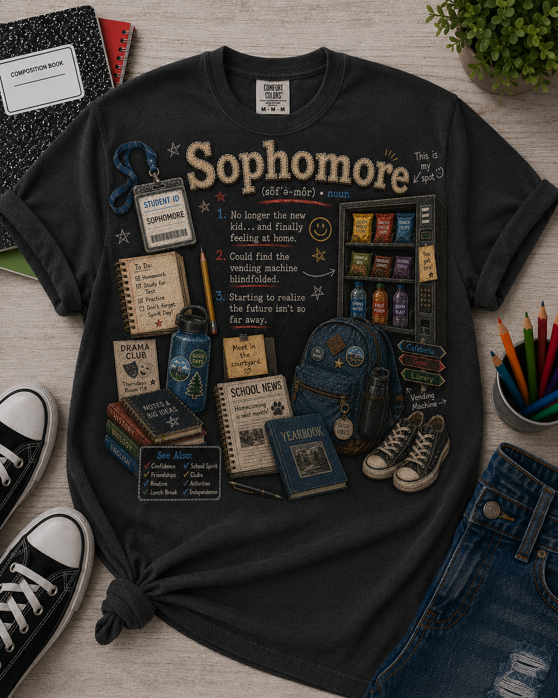 Boondocks School Days Sophomore T-shirt