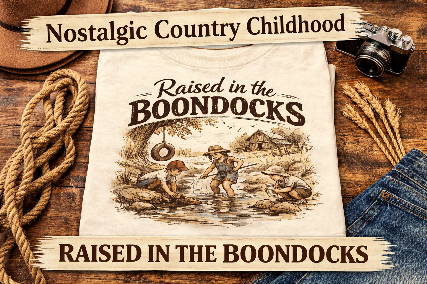 Raised in the Boondocks- Outdoor Adventures t-shirt