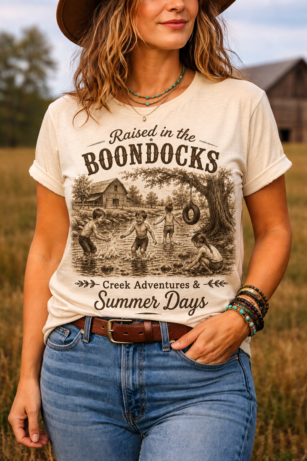 Raised in the Boondocks- Creek Adventures & Summer Days t-shirt
