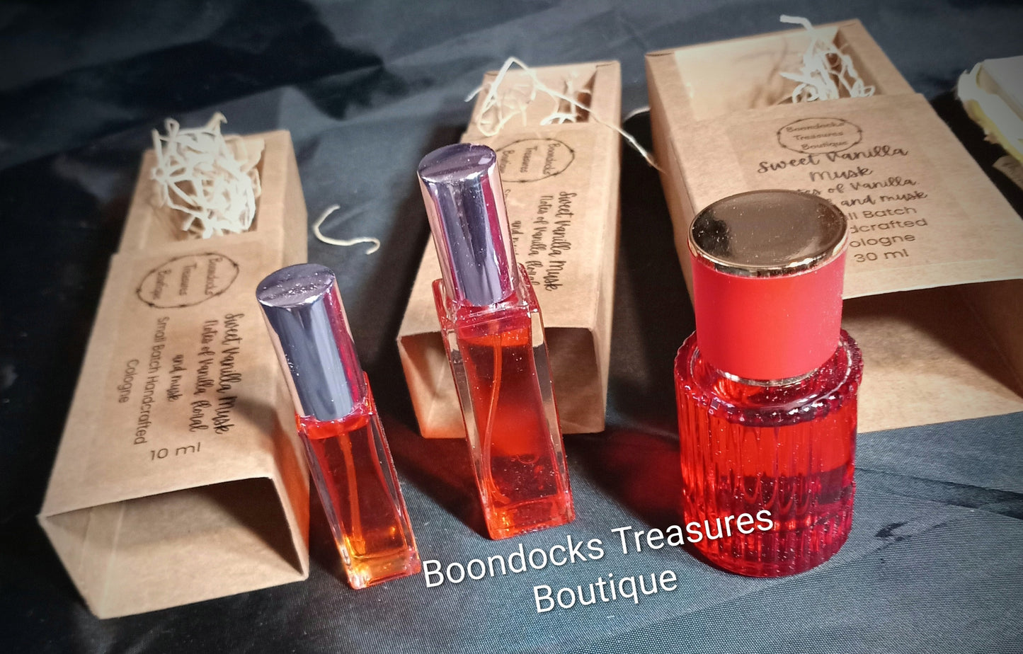 Small Batch Handcrafted Cologne- "Sweet Vanilla Musk"