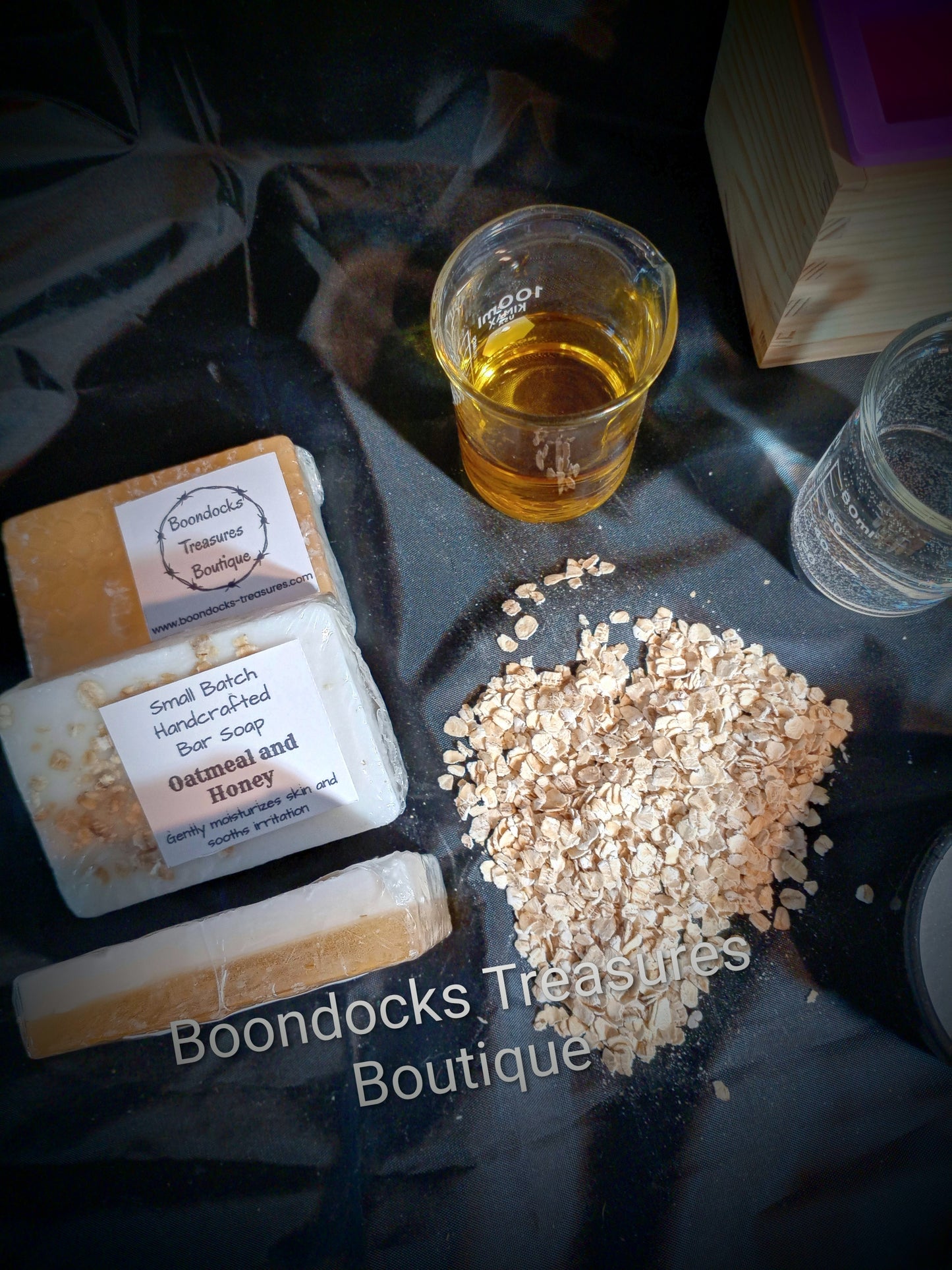 Honey and Oatmeal Handcrafted Soap (poured in a mold)