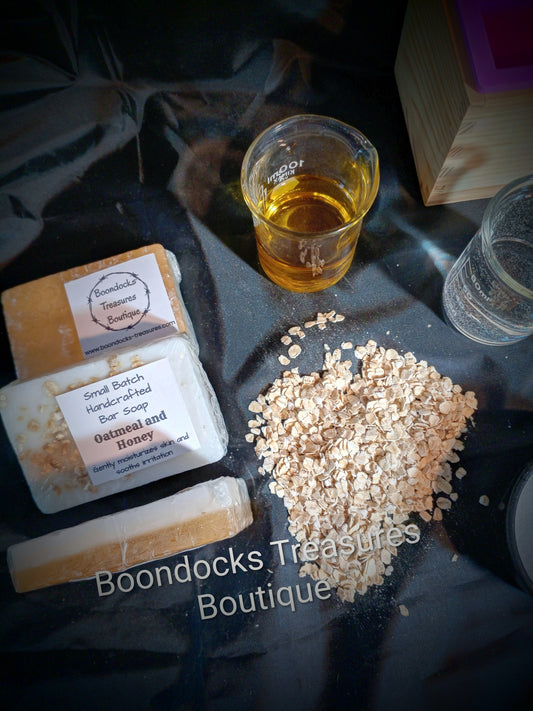 Honey and Oatmeal Handcrafted Soap (poured in a mold)