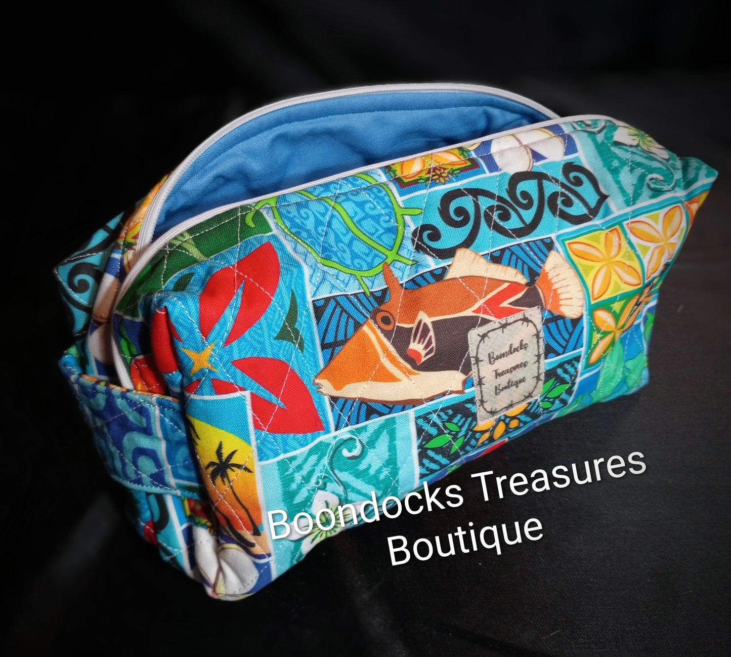 Handmade "Tropical Dreams" Makeup & Travel Bag