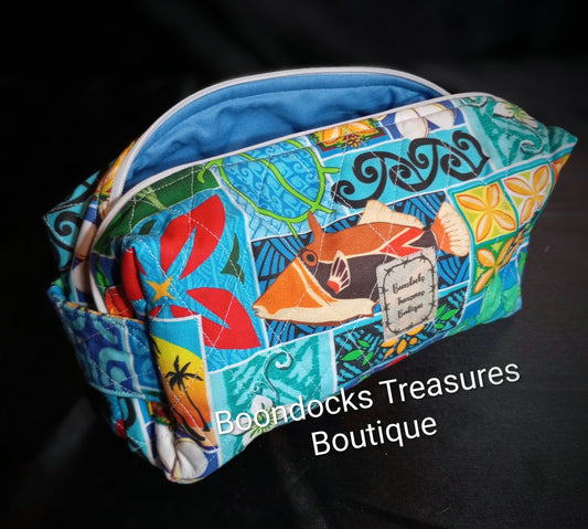 Handmade "Tropical Dreams" Makeup & Travel Bag