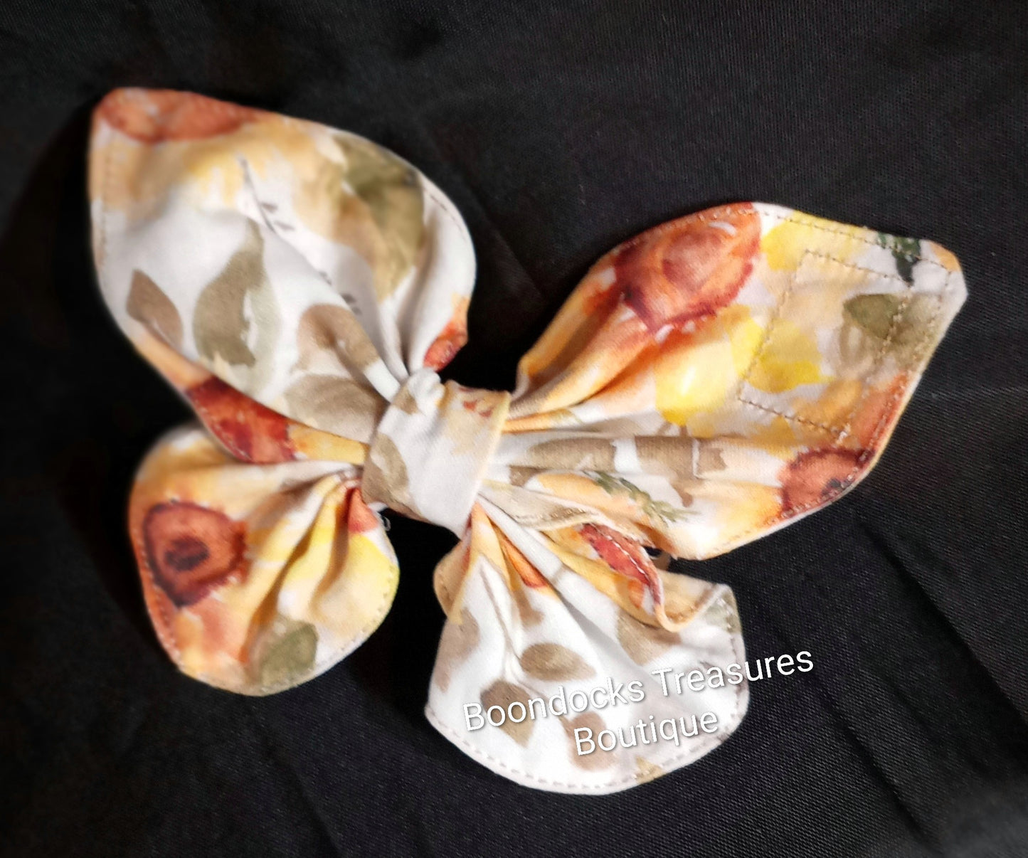 "Watercolor Sunflowers" Butterfly Handmade Hair Barrette