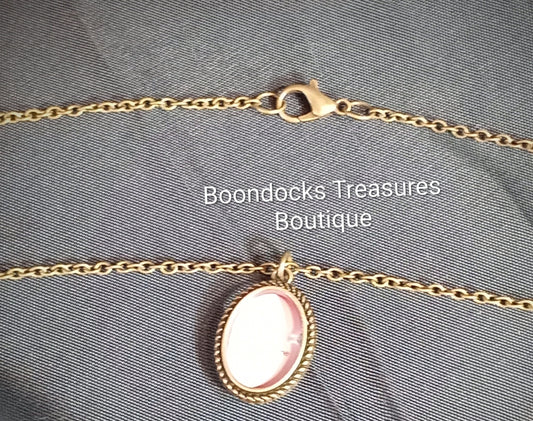 Oval Locket pendant necklace