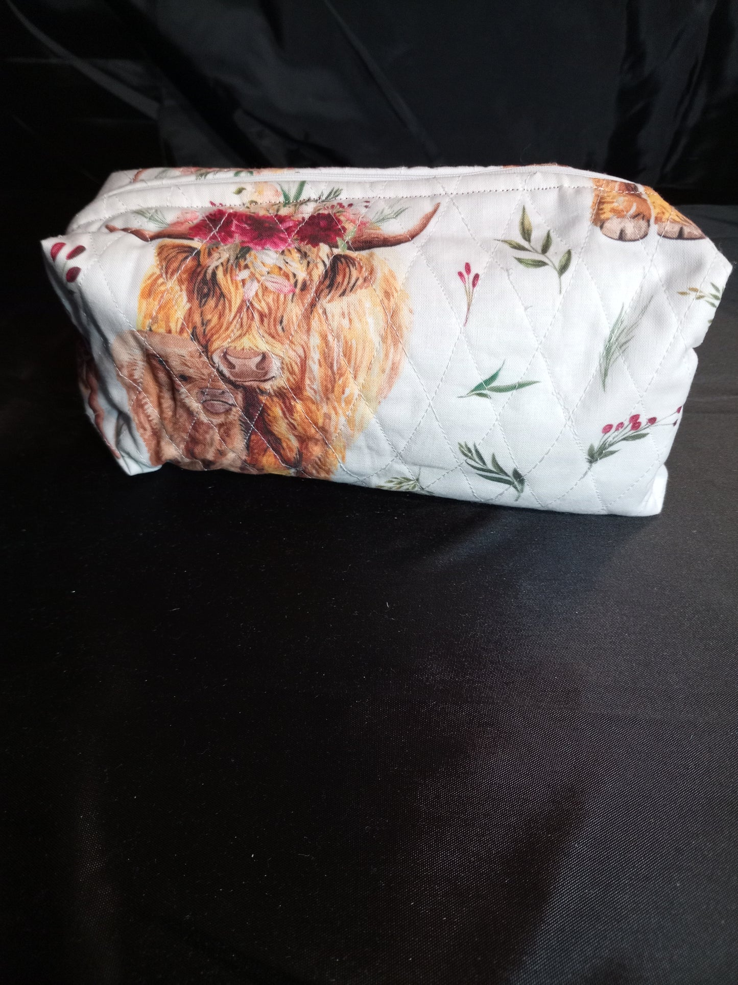 "Highland Cow" Quilted Multi-purpose Bag- One-of-a-Kind -Handmade