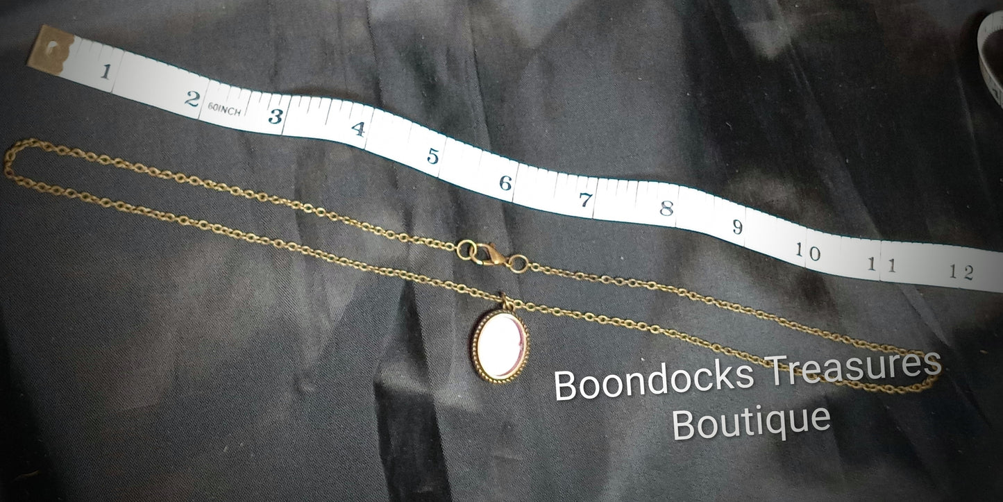 Oval Locket pendant necklace