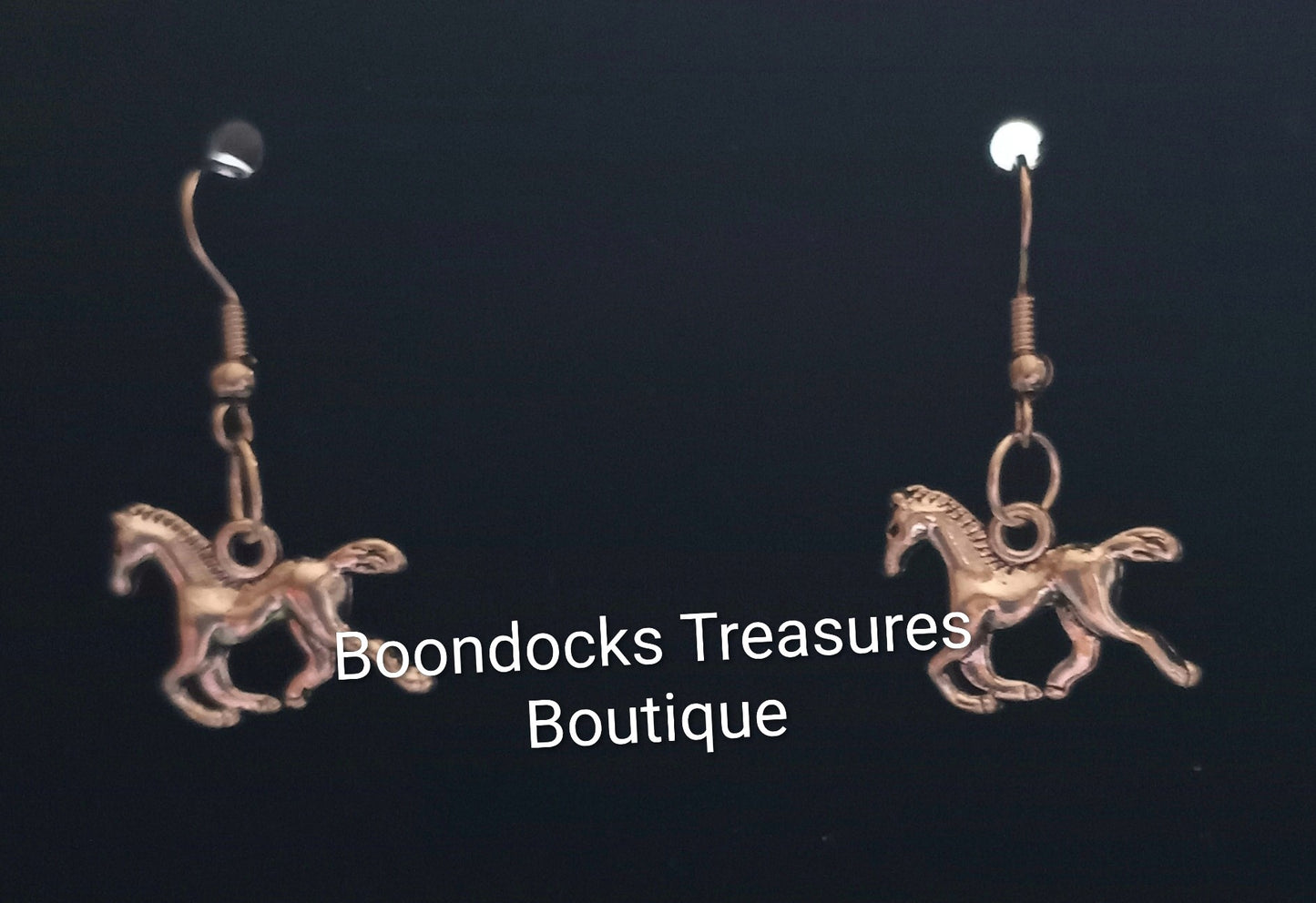 Silver Running Foal Handmade Earrings