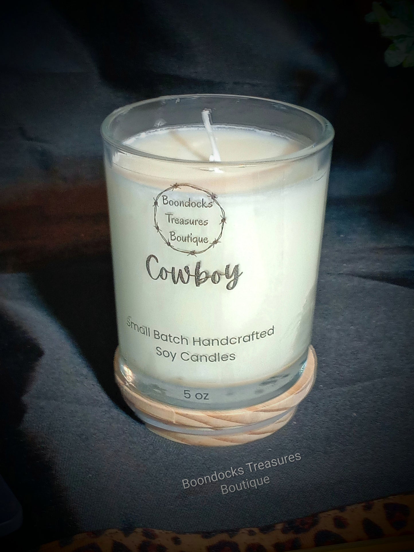 Hand-Poured Candle- Rustic Cowboy