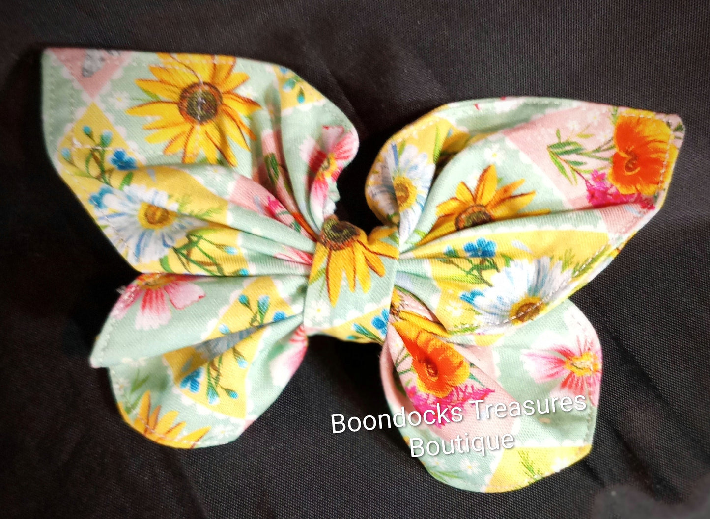 "Floral Lattice" Butterfly Handmade Hair Barrette