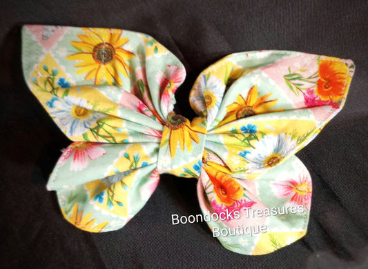 "Floral Lattice" Butterfly Handmade Hair Barrette