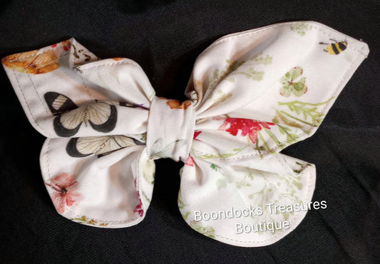 "Wildflowers and Butterflies" Butterfly Handmade Hair Barrette