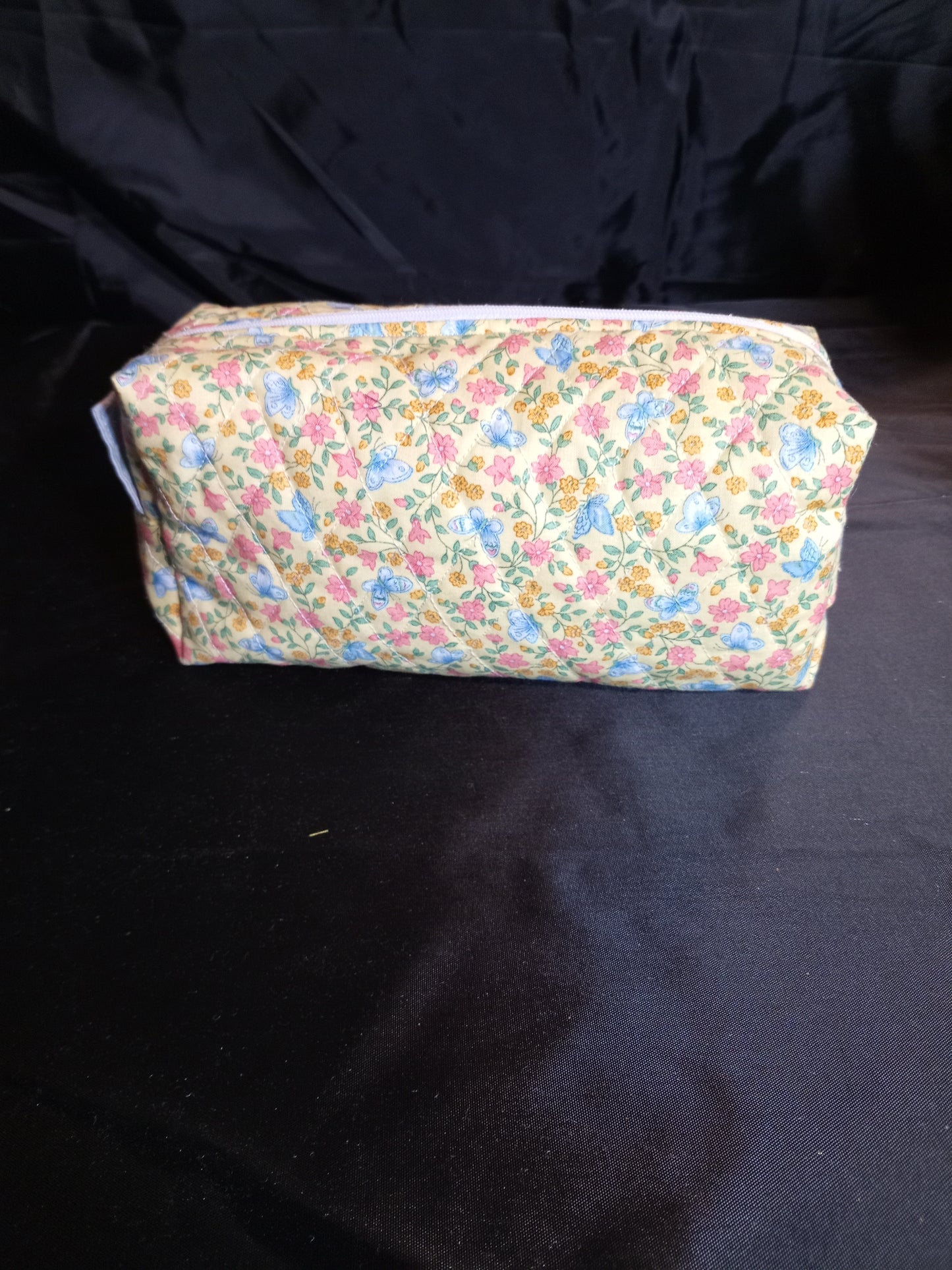 Handmade "Petite Flowers with Butterflies" Multi-purpose Bag- Vintage Fabric