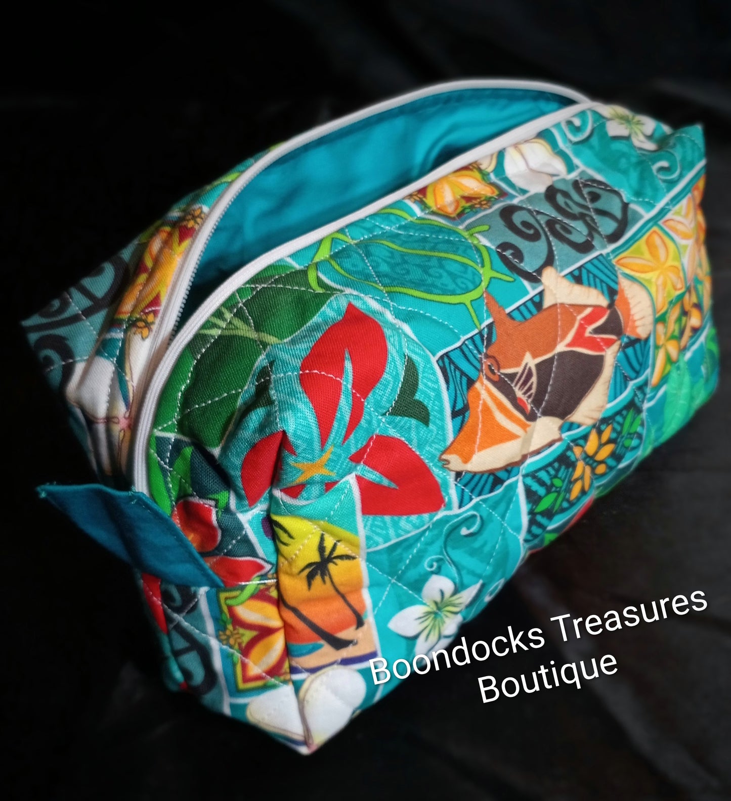 Handmade "Tropical Dreams" Makeup & Travel Bag