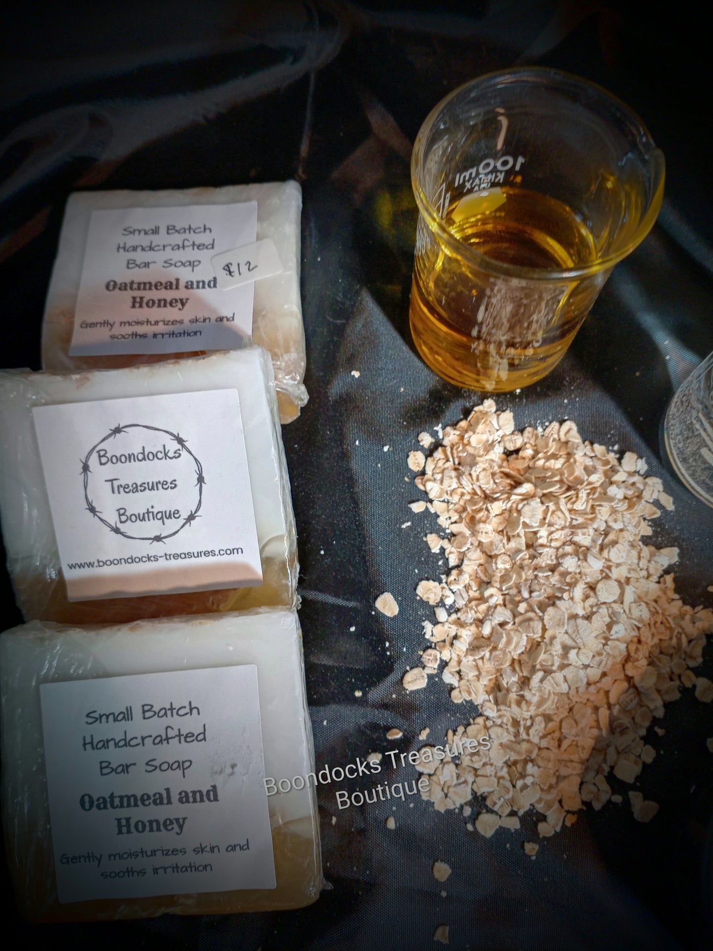 Honey and Oatmeal Handcrafted Soap (cut from block)