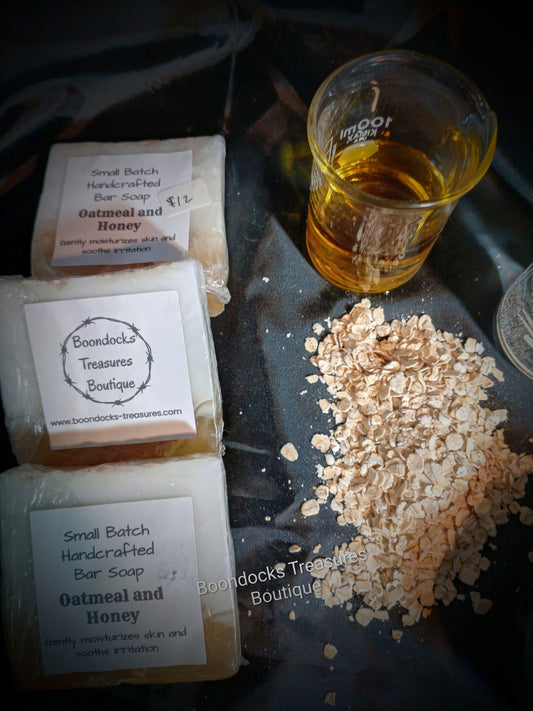 Honey and Oatmeal Handcrafted Soap (cut from block)