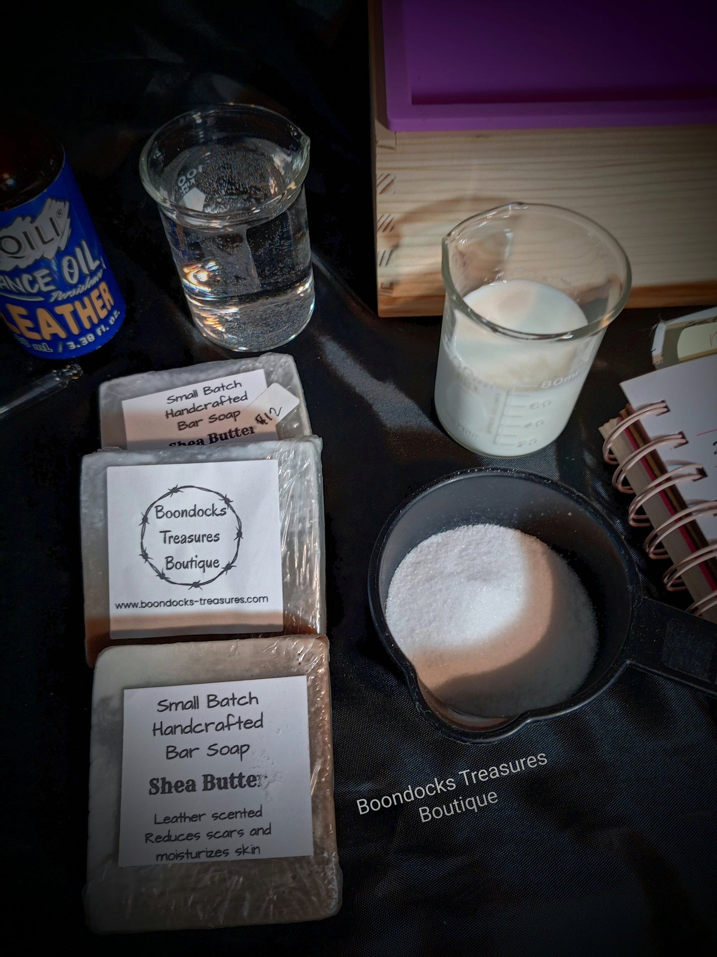 Leather Scented Shea Butter Handcrafted Soap