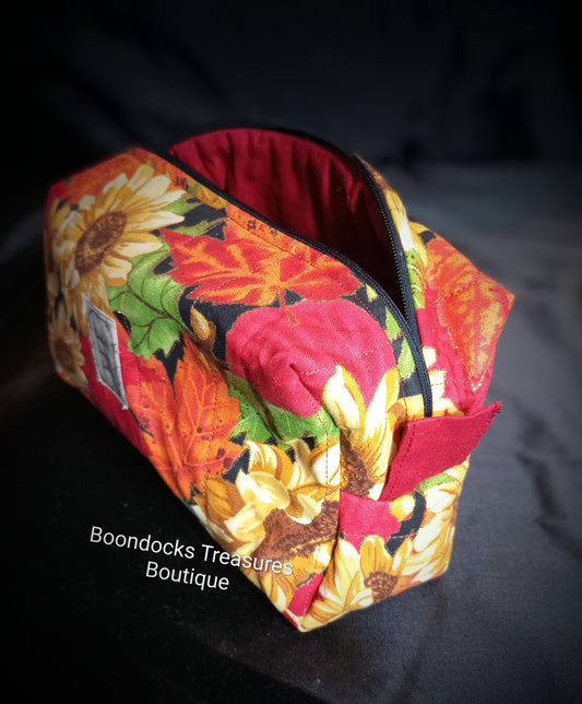 "Autumn Sunflowers" Quilted Multi-purpose Bag — One of a Kind- Handmade