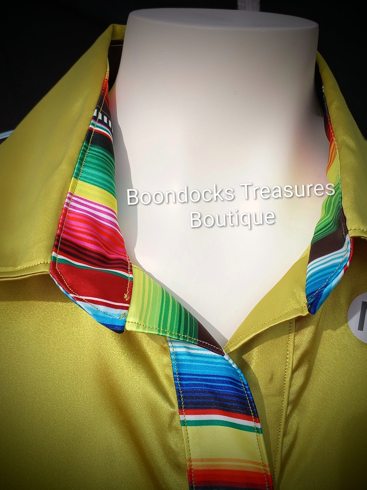 CHARTREUSE satin shirt w/ SARAPE print ACCENTS- Women's and Teen's Handmade Button up Shirts Pearl Snap Shirts Western Shirts Rodeo Shirts Show Shirts