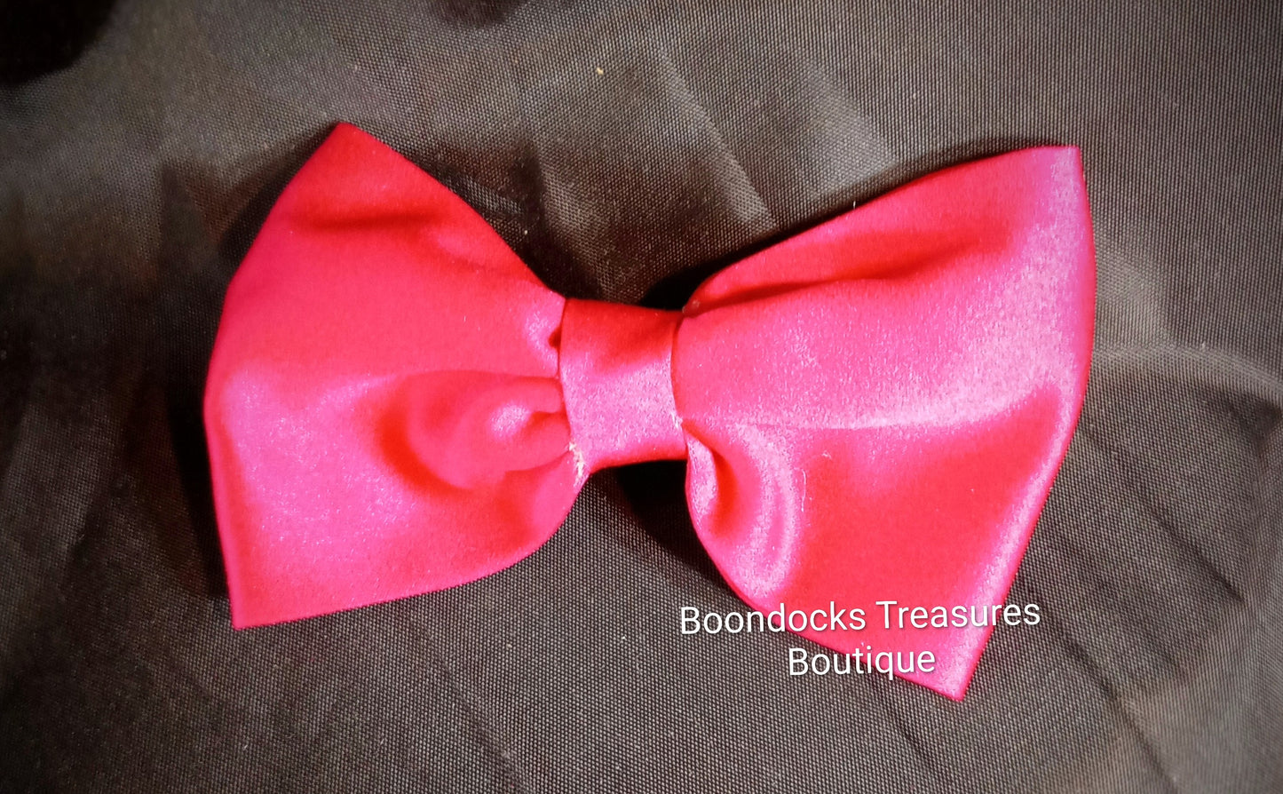 Handmade Satin Bow Barrettes