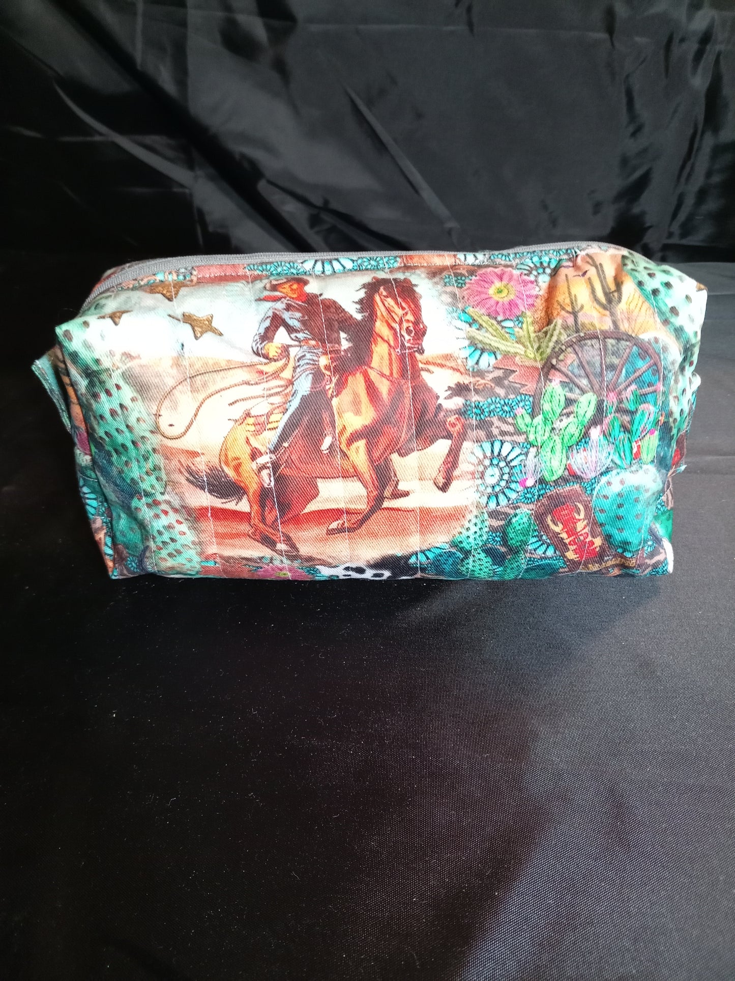 Handmade Quilted Multi-purpose Bag – "Cowgirl in the Desert"- One-of-a-Kind