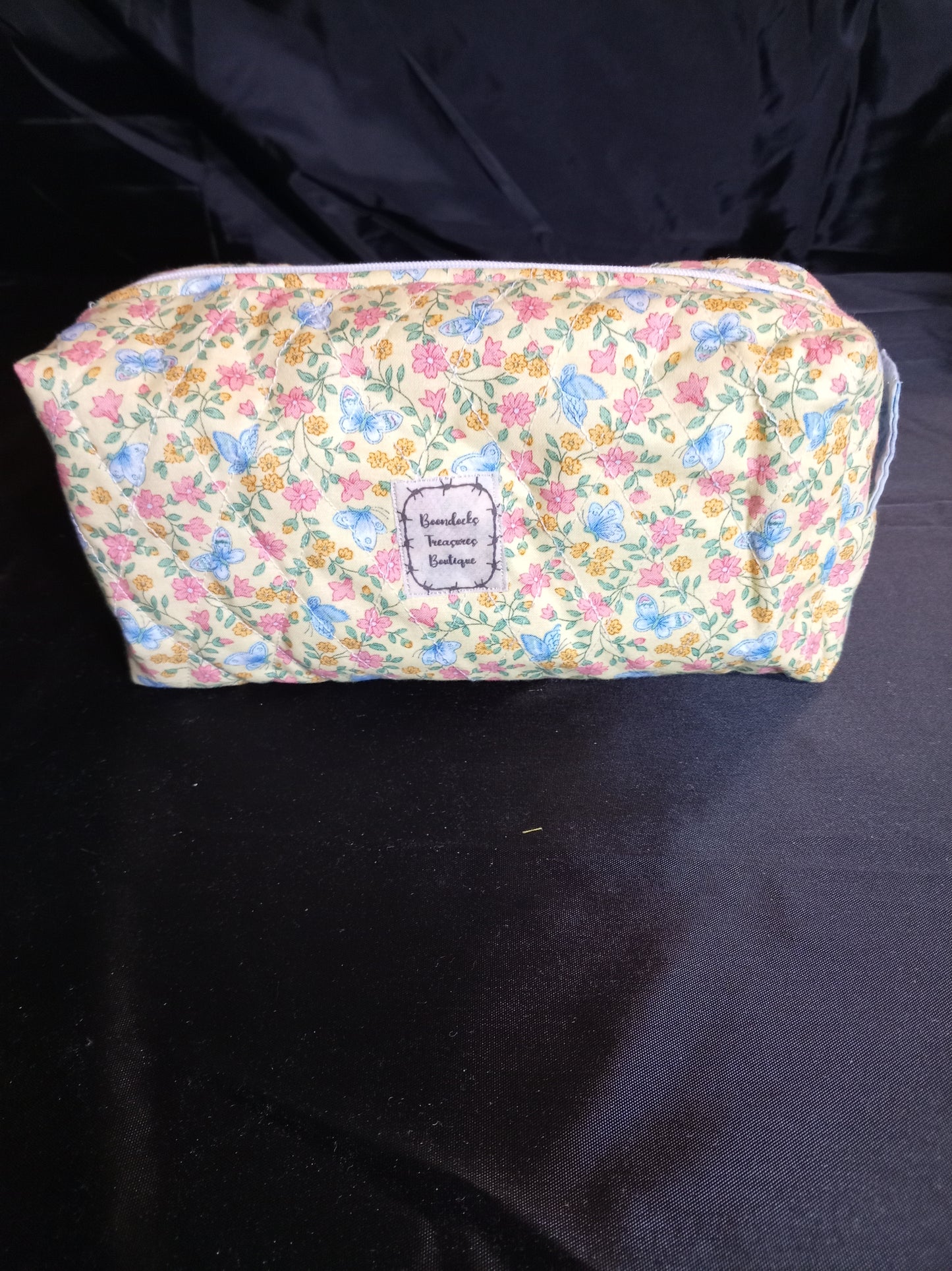 Handmade "Petite Flowers with Butterflies" Multi-purpose Bag- Vintage Fabric