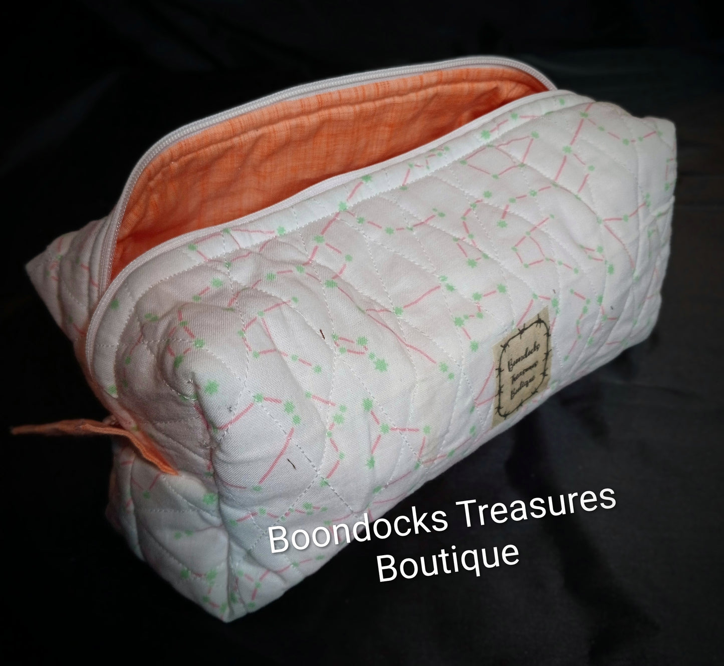Handmade Makeup/Shaving Bag – "CONSTELLATIONS" (One of a Kind) (Vintage Fabric)