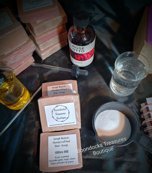 Rose Scented Olive Oil Handcrafted Soap