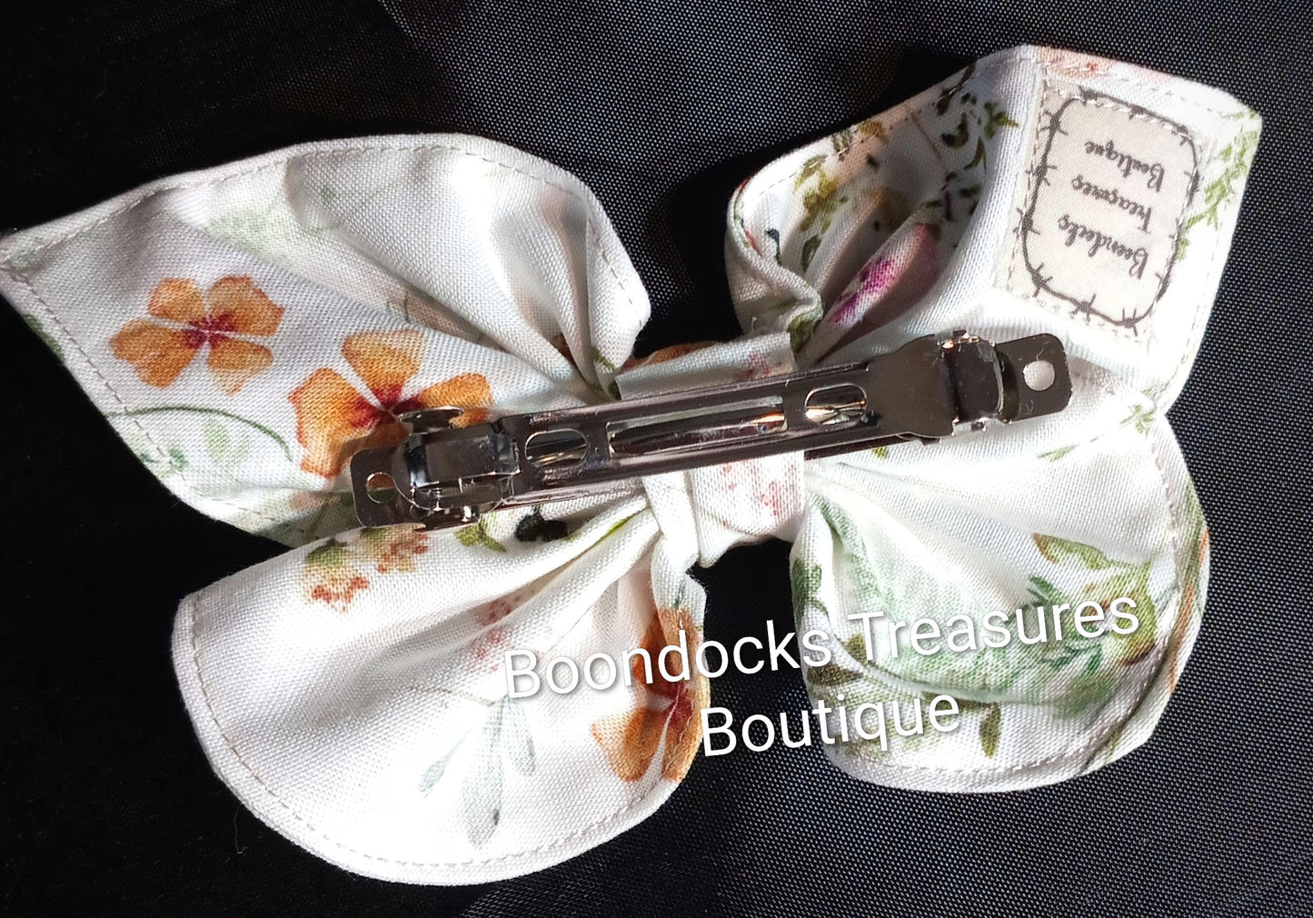 "Wildflowers and Butterflies" Butterfly Handmade Hair Barrette