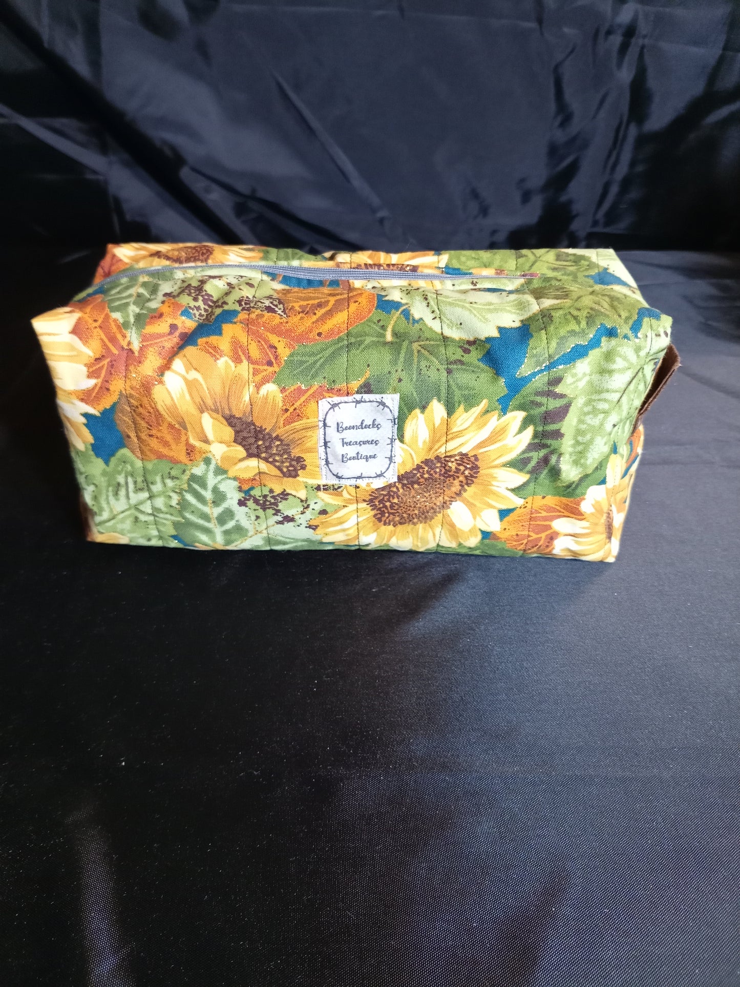 "Autumn Sunflowers" Quilted Multi-purpose Bag — One of a Kind- Handmade