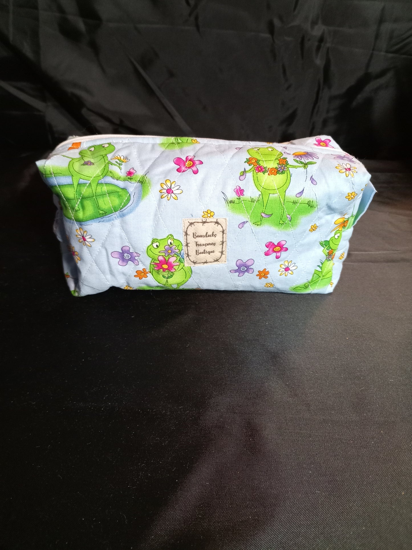 "Frogs" Multi-purpose Bag- Vintage Fabric- Handmade- One-of-a-Kind